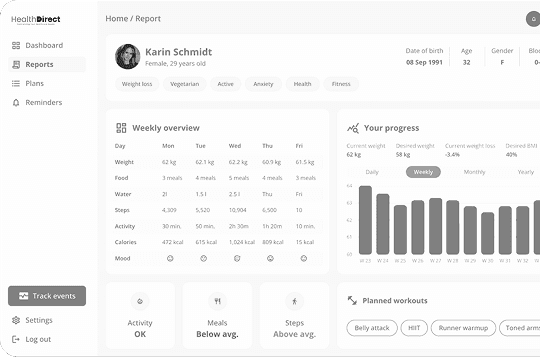 Patient Portal interface